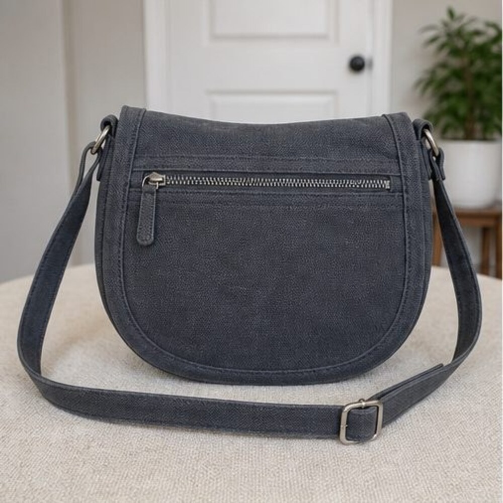 Ivory Saffiano Crossbody Bag
